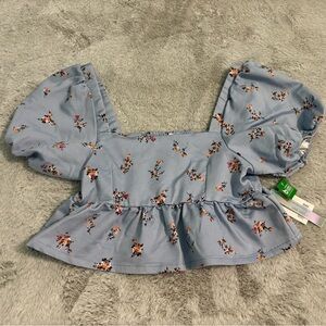 Tinsel Town Floral Crop Top